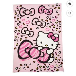 Hello Kitty Kids Pink Print Fleece Bed Blanket, TWIN